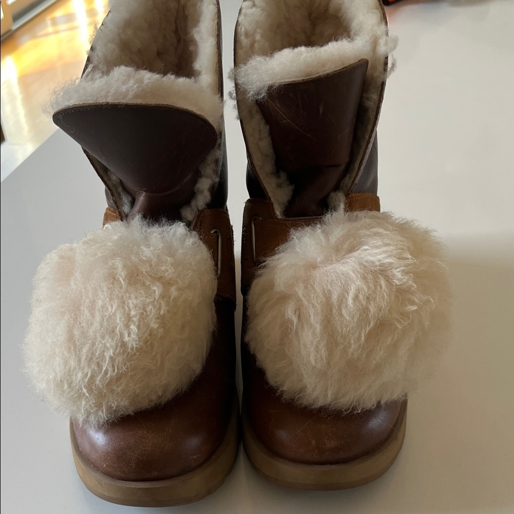 UGG Brown and Cream Winter Boots